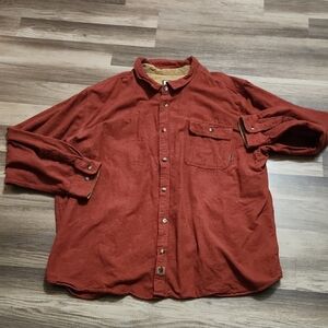 Legendary Whitetail Rust Red Button-Up Shirt Size 4X